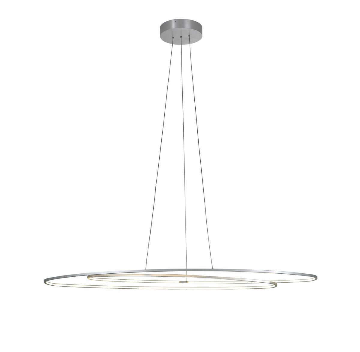 LED-HÄNGELEUCHTE  125/140 cm   - Alufarben, Design, Metall (125/140cm) - BOPP