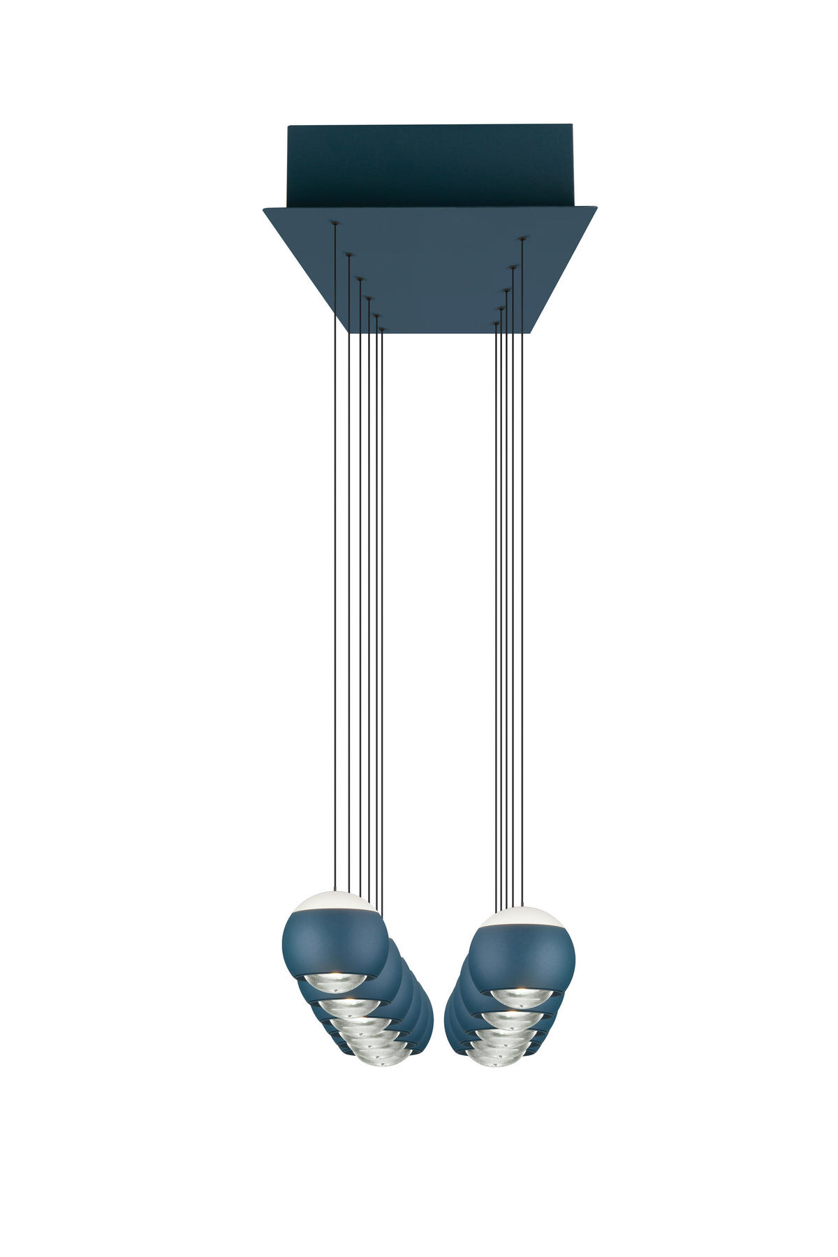 LED-PENDELLEUCHTE Cannon 114/195/30 cm   - Blau, Basics, Metall (114/195/30cm) - Musterring