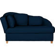 LIEGE  in Chenille, Flachgewebe Dunkelblau  - Dunkelblau, LIFESTYLE, Holz/Textil (85/97/180cm) - Novel