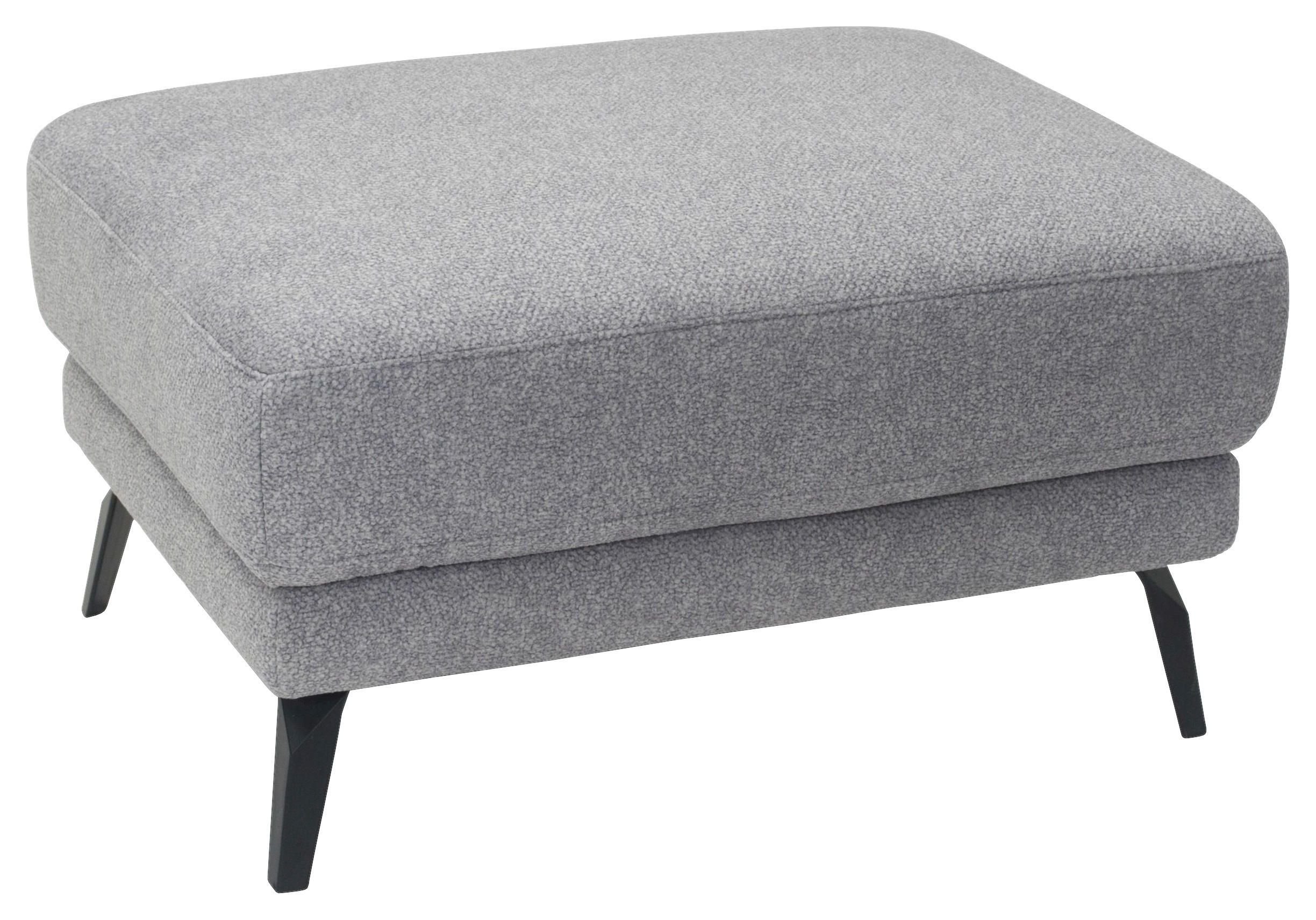 HOCKER Velours Grau  - Schwarz/Grau, Design, Textil/Metall (80/46/59cm) - Novel