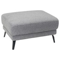 HOCKER Velours Grau  - Schwarz/Grau, Design, Textil/Metall (80/46/59cm) - Novel