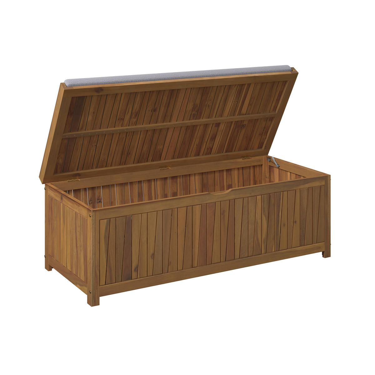KISSENBOX 140/60/50 cm  - Grau/Akaziefarben, MODERN, Holz/Textil (140/60/50cm) - Ambia Garden