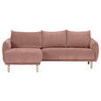 ECKSOFA Altrosa Flachgewebe  - Buchefarben/Altrosa, KONVENTIONELL, Holz/Textil (144/230cm) - Carryhome