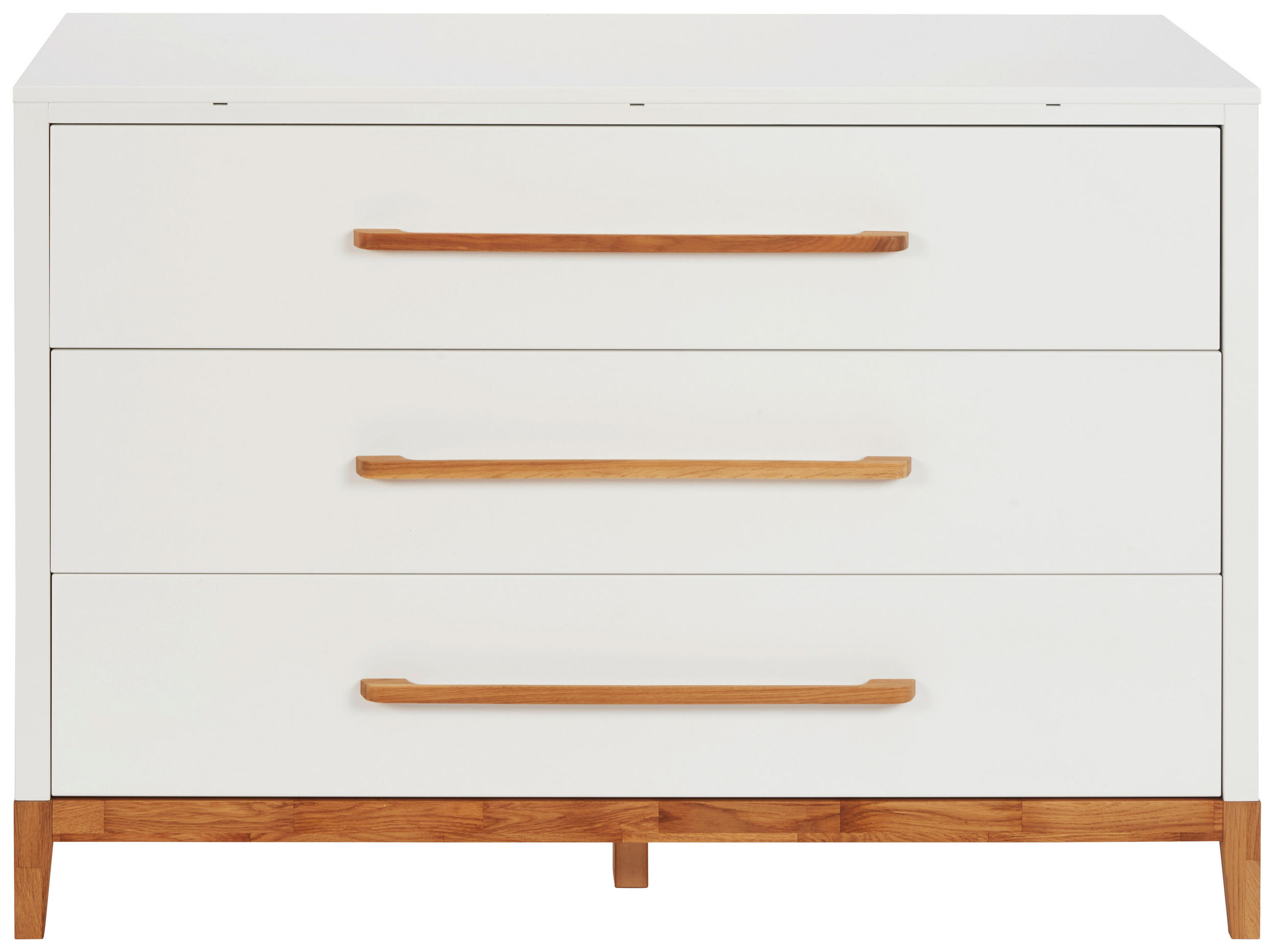 WICKELKOMMODE Scandic Weiß, Eichefarben  - Eichefarben/Weiß, Design, Holz/Holzwerkstoff (135/92/47cm) - Jimmylee