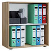 AKTENREGAL Eichefarben  - Eichefarben/Schwarz, Basics, Holzwerkstoff/Kunststoff (70/74/37cm) - MID.YOU