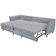 ECKSOFA in Webstoff Hellgrau  - Eichefarben/Hellgrau, KONVENTIONELL, Holz/Textil (284/162cm) - Carryhome