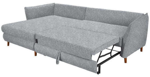 ECKSOFA in Webstoff Hellgrau  - Eichefarben/Hellgrau, KONVENTIONELL, Holz/Textil (284/162cm) - Carryhome