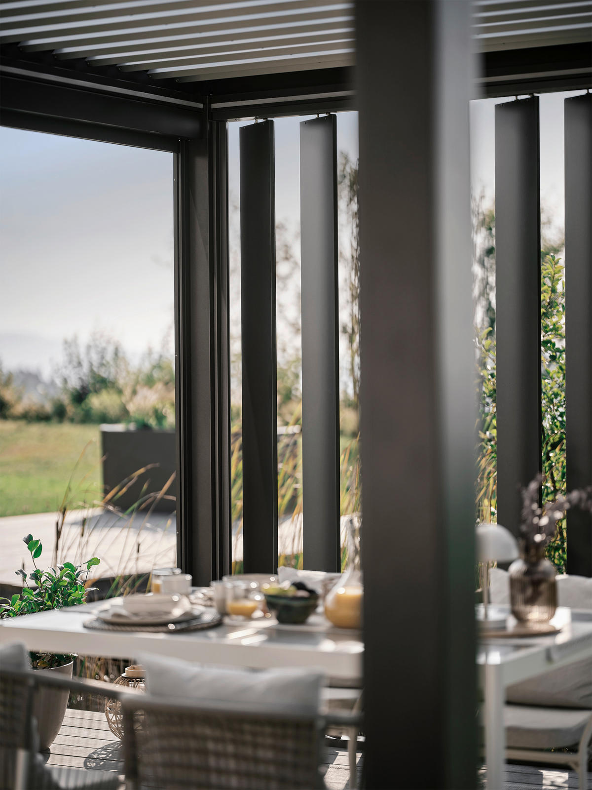 PAVILLON - Dunkelgrau/Silberfarben, Design, Metall (404,5/264/312cm) - Biohort
