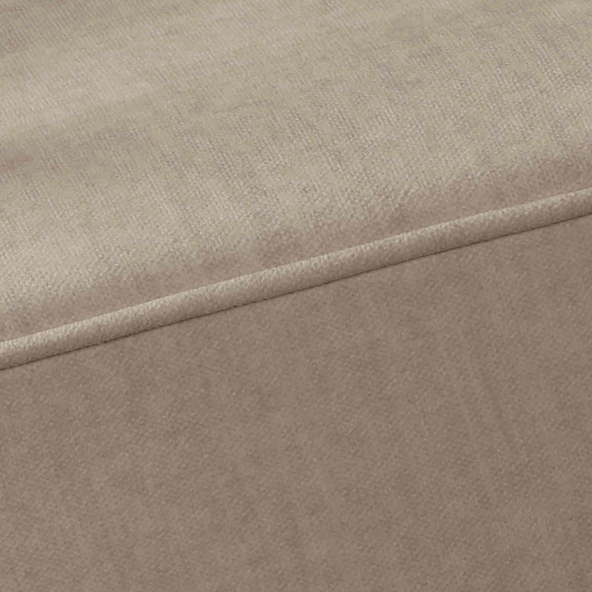ECKSOFA Laura in Mikrofaser Taupe  284/182 cm  - Taupe/Creme, Design, Holz/Textil (284/182cm) - P & B