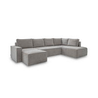 SJEDEĆA GARNITURA tekstil  siva   - bijela/siva, Design, tekstil/plastika (156/322/194cm) - MID.YOU