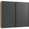 SCHWEBETÜRENSCHRANK 250/216/65 cm 2-türig Eichefarben, Graphitfarben  - Chromfarben/Eichefarben, MODERN, Holzwerkstoff (250/216/65cm) - MID.YOU