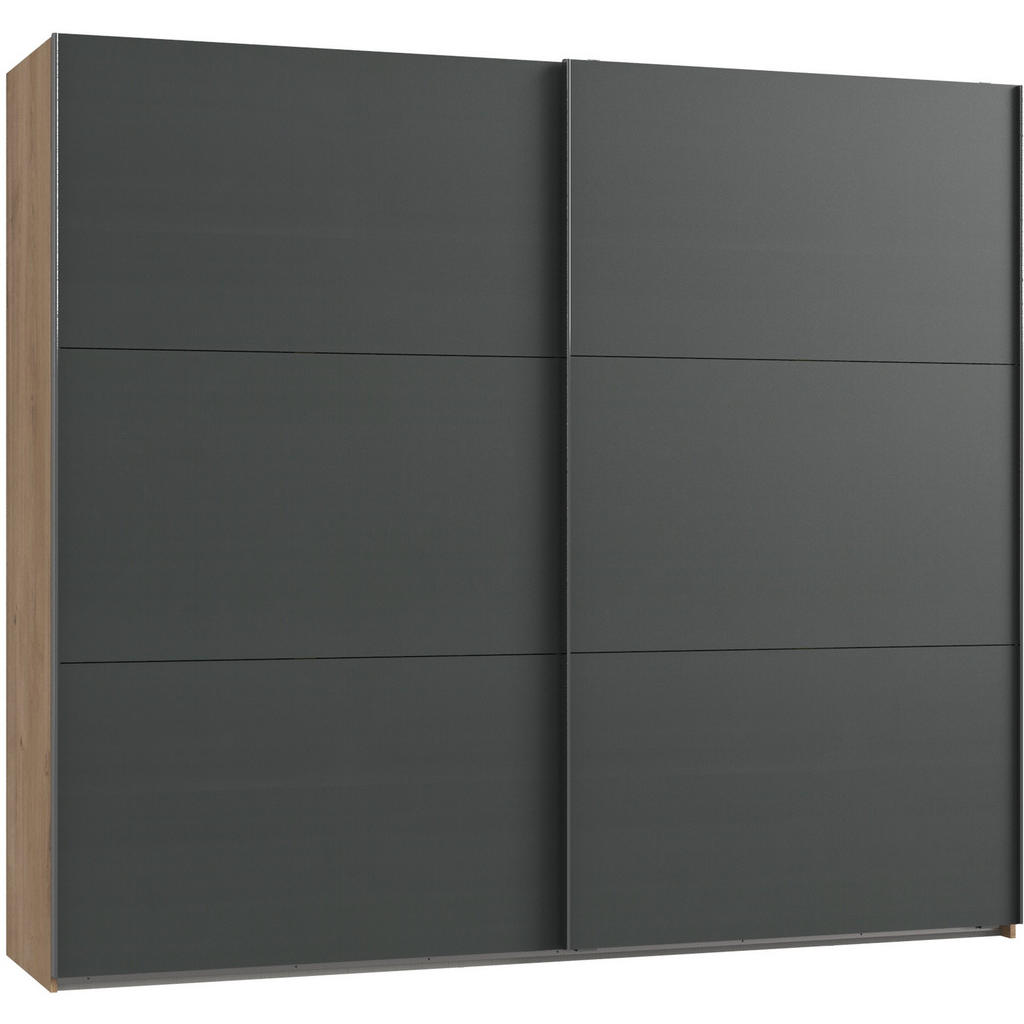 Schwebetürenschrank B: 250 Cm Level 36a Eiche Dekor/graphit