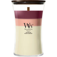 VONNÁ SVÍČKA  - bílá/bordeaux, Basics, parafín/sklo (10,2/17,8/10,2cm) - WoodWick