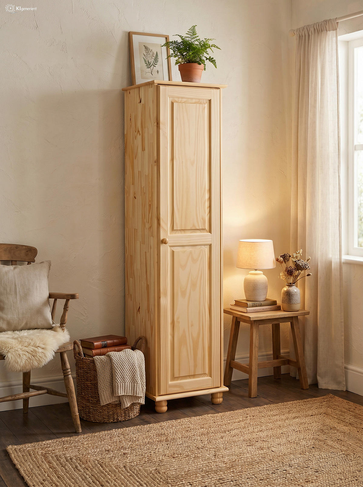 KLEIDERSCHRANK in Naturfarben  - Naturfarben, Basics, Holz (45/177/52cm) - Livetastic