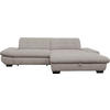 ECKSOFA in Mikrofaser Hellgrau  290/198 cm  - Hellgrau/Schwarz, Design, Textil/Metall (290/198cm) - Xora