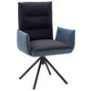 ARMLEHNSTUHL  in Flachgewebe  - Blau/Schwarz, Design, Textil/Metall (59/93/59cm) - Dieter Knoll