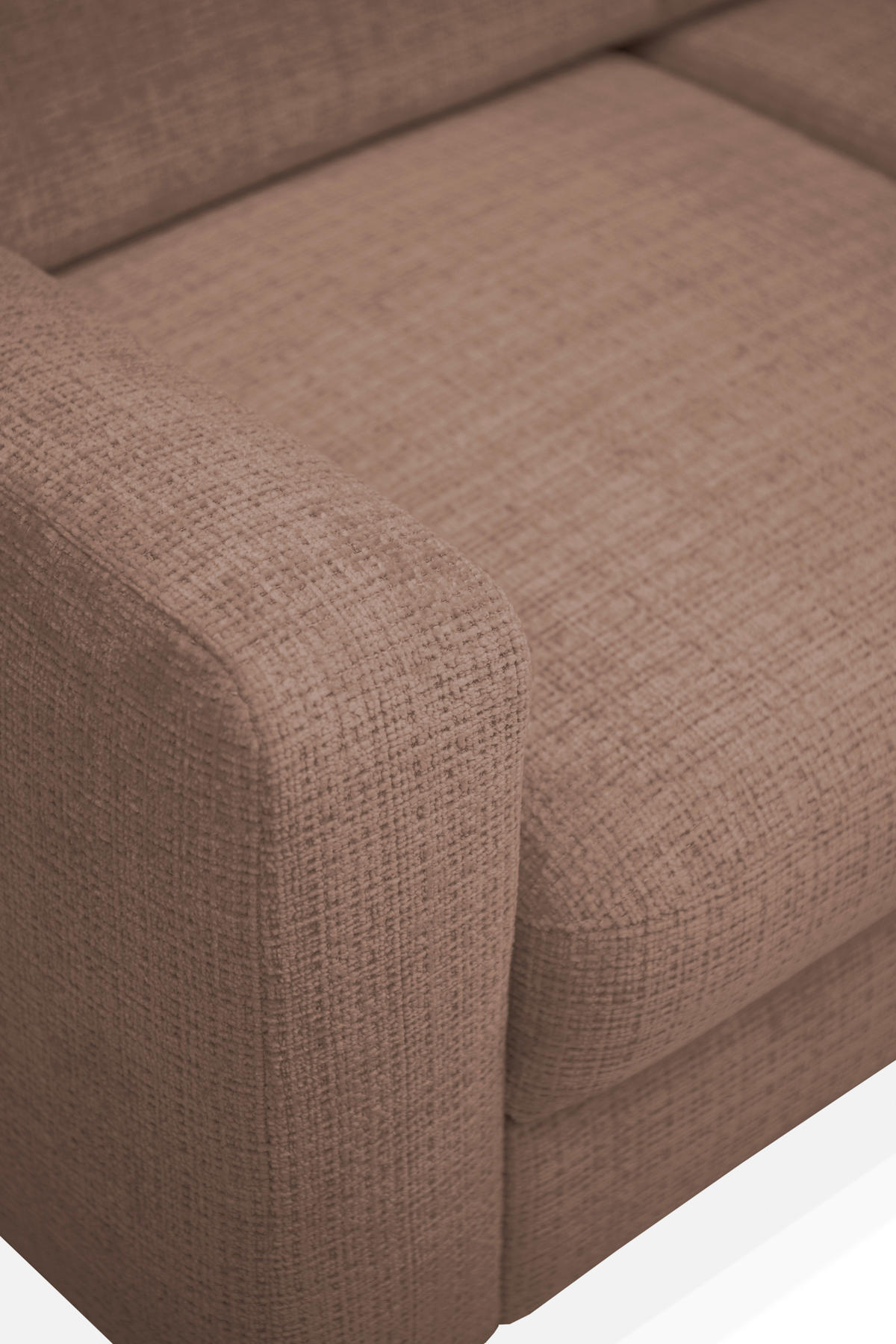 ECKSOFA FABIO Rostfarben Chenille Bettkasten, Kopfteilverstellung  - Rostfarben/Schwarz, Design, Textil/Metall (174/223cm) - Livetastic