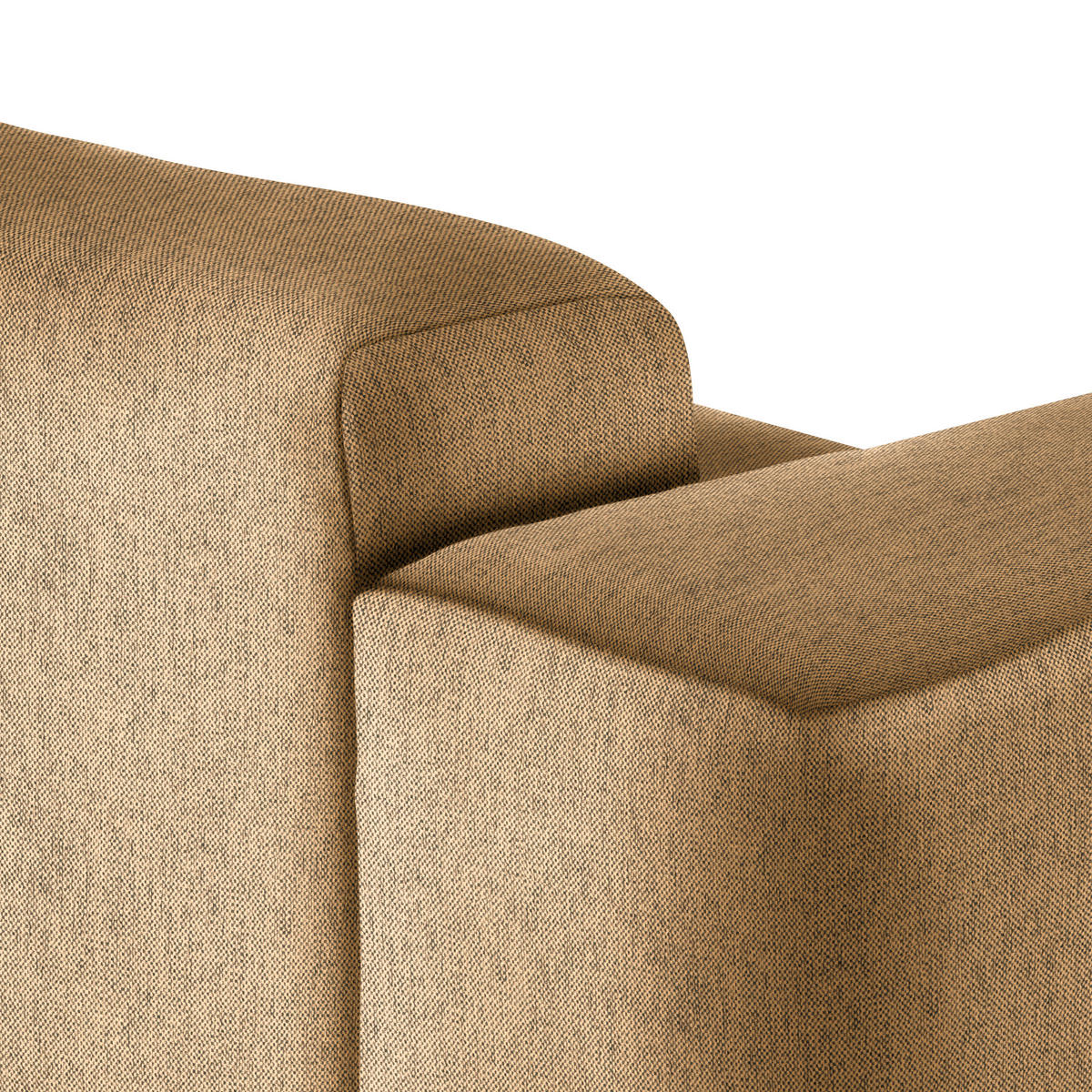 ECKSOFA Senfgelb Webstoff Rücken echt  - Senfgelb/Schwarz, Design, Kunststoff/Textil (290/171cm) - home24