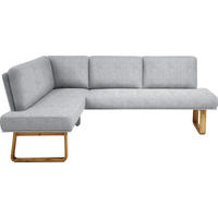 ECKBANK 174/280 cm  in Eichefarben, Hellgrau  - Eichefarben/Hellgrau, Design, Holz/Textil (174/280cm) - Dieter Knoll