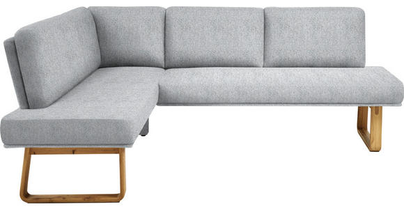 ECKBANK 174/280 cm in Eichefarben, Hellgrau - Eichefarben/Hellgrau, Design, Holz/Textil (174/280cm) - Dieter Knoll