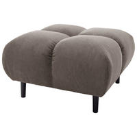 HOCKER Textil Taupe  - Taupe/Schwarz, Modern, Holz/Textil (73/41/73cm) - Pure Home Lifestyle