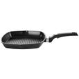 GRILLPFANNE Perfect Cooking Greblon®-Antihaftbeschichtung  - Edelstahlfarben/Schwarz, Basics, Kunststoff/Metall (28/28cm) - Homeware Profession.