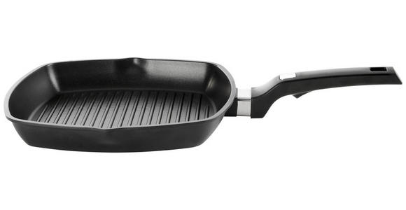 GRILLPFANNE Perfect Cooking Greblon®-Antihaftbeschichtung  - Edelstahlfarben/Schwarz, Basics, Kunststoff/Metall (28/28cm) - Homeware Profession.