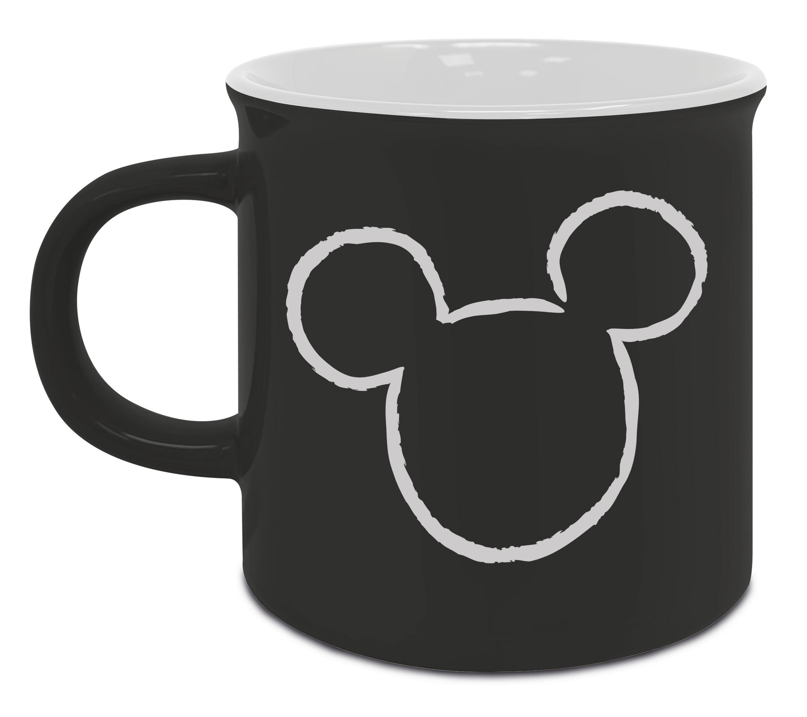 KAFFEETASSE Mickey Mouse 315 ml  - Schwarz/Weiß, Basics, Keramik (8,5/8,5cm) - Disney