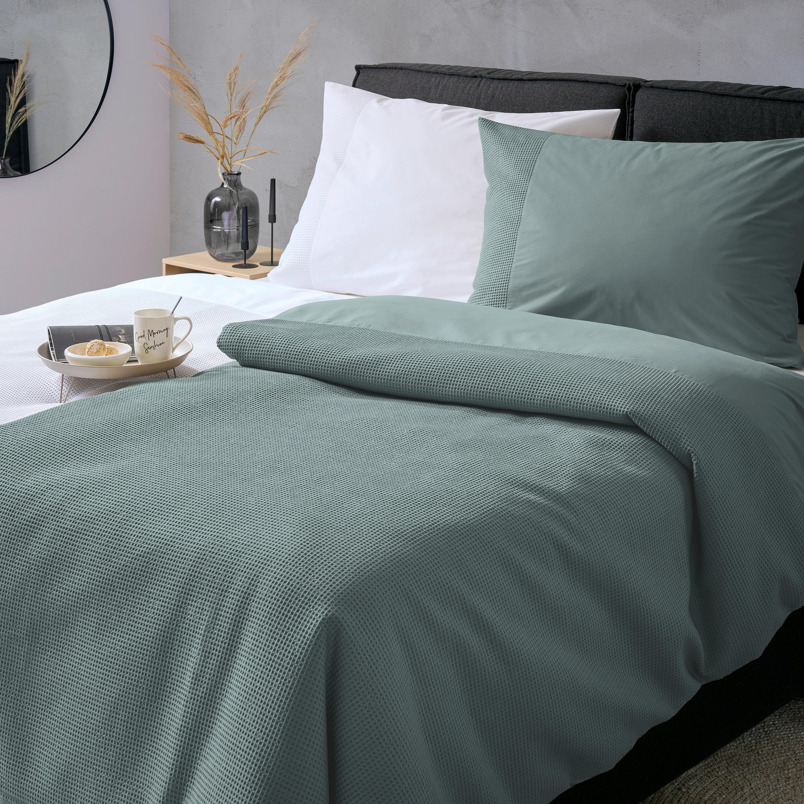 POVLEČENÍ - šalvějově zelená, Basics, textil (140/200cm) - Esposa