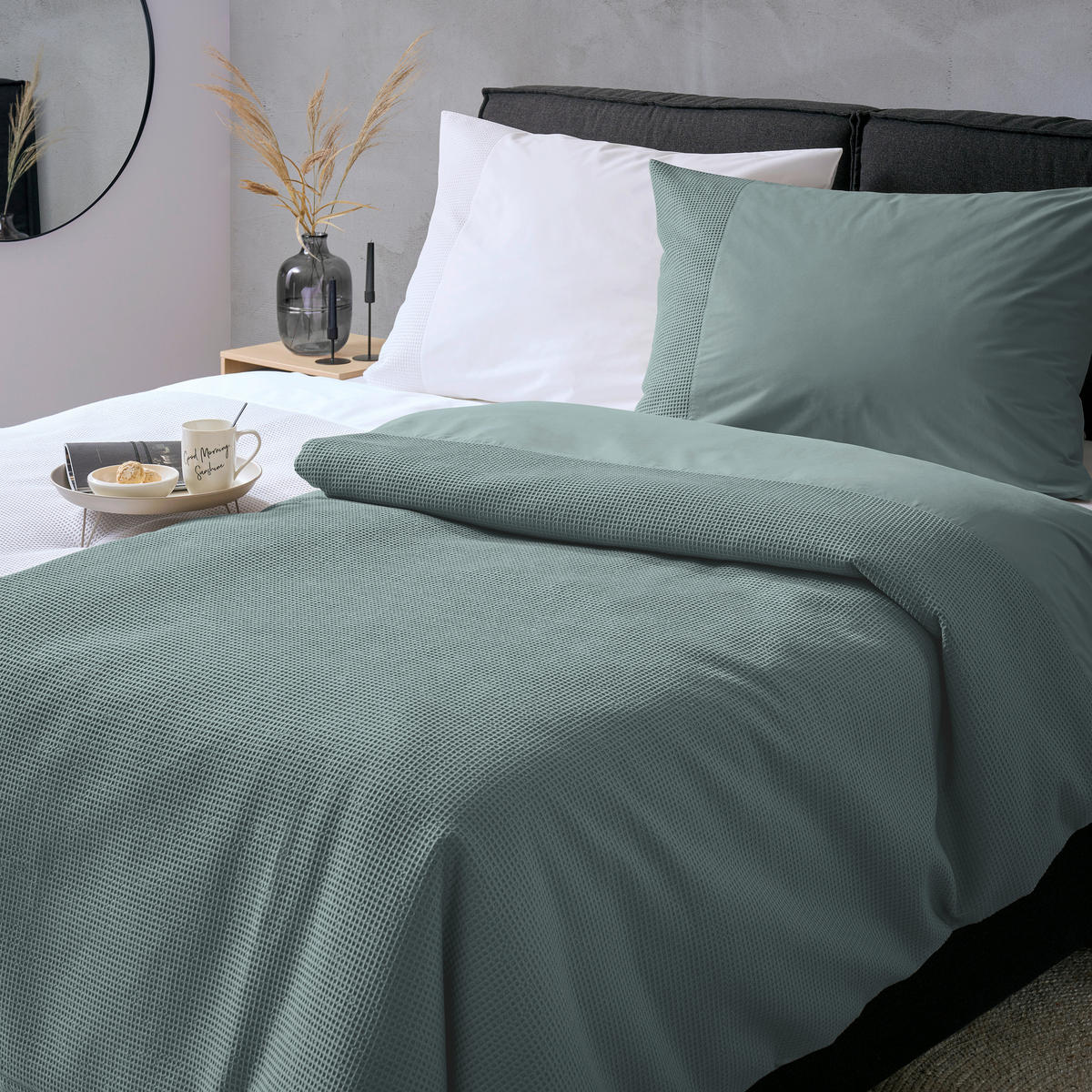 POVLEČENÍ - šalvějově zelená, Basics, textil (140/200cm) - Esposa
