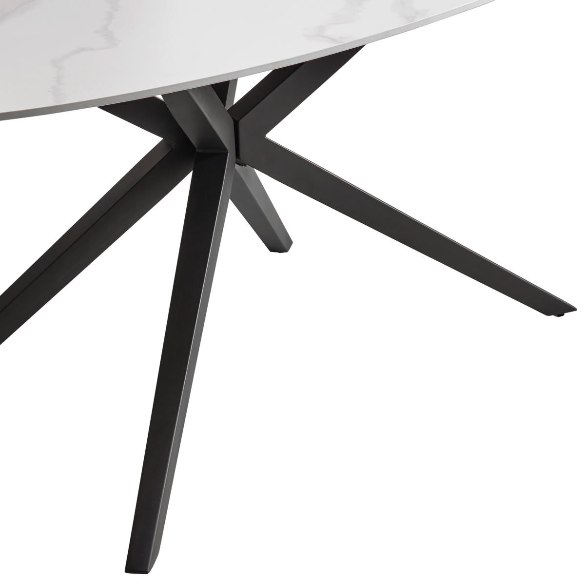 STOL ZA BLAGOVAONICU  bijela  metal, keramika      - bijela/crna, Lifestyle, metal/keramika (210/76/110cm) - Livetastic