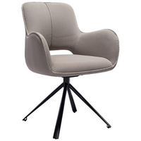 STOL MED ARMSTÖD järn nät  - svart/grå, Design, metall/textil (60/86/62cm) - Novel