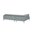 ECKSOFA in Webstoff Grau  205/280 cm  - Schwarz/Grau, Design, Textil/Metall (205/280cm) - Xora