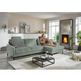 ECKSOFA  in Chenille, Flachgewebe Hellgrau Rücken echt  316/175 cm  - Hellgrau/Schwarz, Design, Textil/Metall (316/175cm) - Dieter Knoll
