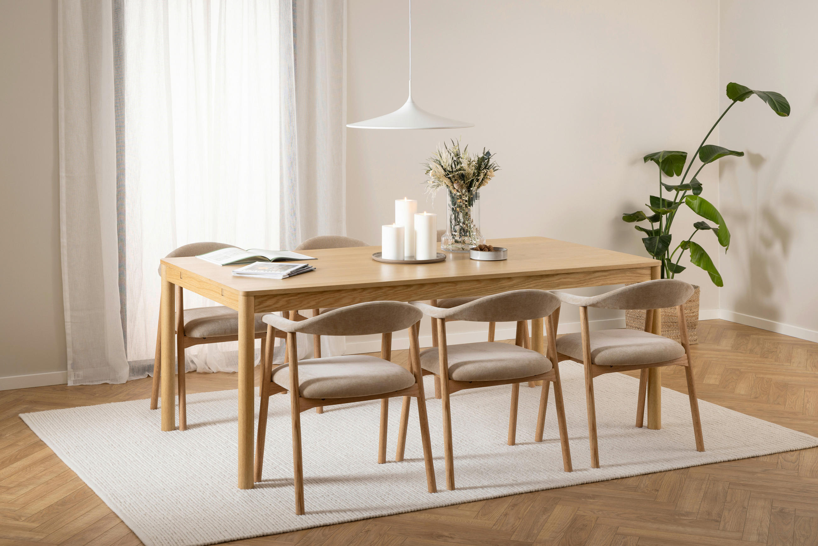 ESSTISCH in Holzwerkstoff  - Eichefarben, Design, Holzwerkstoff (200/75/100cm) - MID.YOU