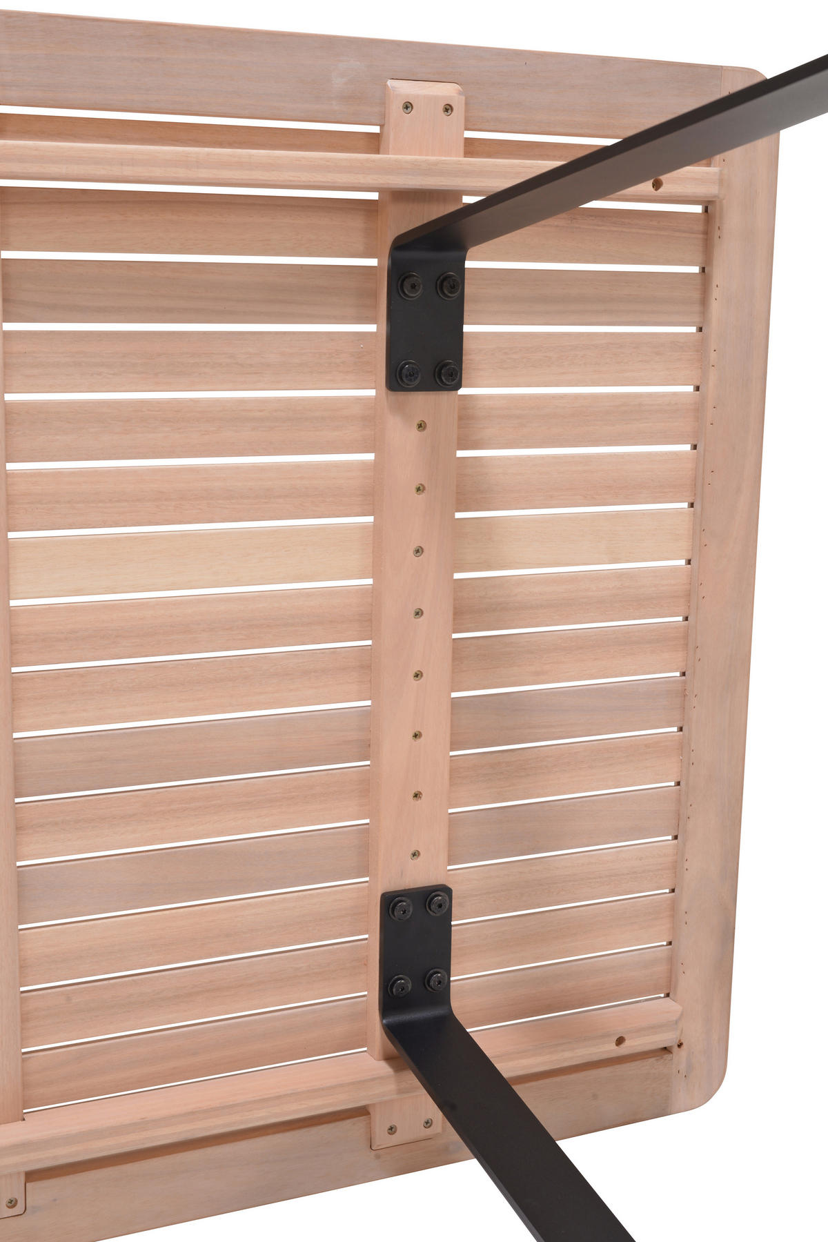 GARTENTISCH 208/89/74 cm Metall rechteckig  - Schwarz/Teakfarben, Design, Holz/Metall (208/89/74cm) - Ambia Garden