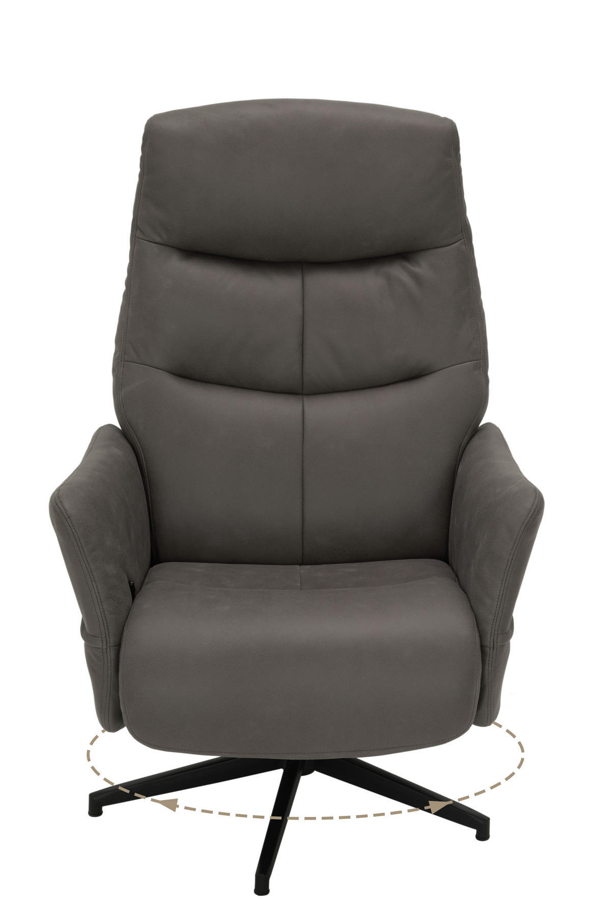 RELAXSESSELSET Mikrofaser    - Schwarz/Grau, Design, Textil/Metall (75/113/98cm) - Livetastic