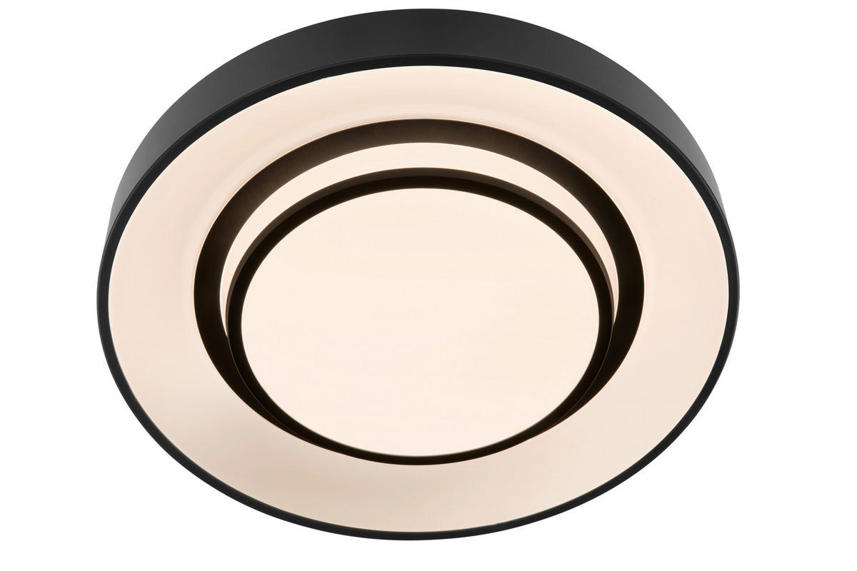 STROPNÍ LED SVÍTIDLO, 48/8,5 cm  - bílá/černá, Trend, kov/plast (48/8,5cm) - Novel