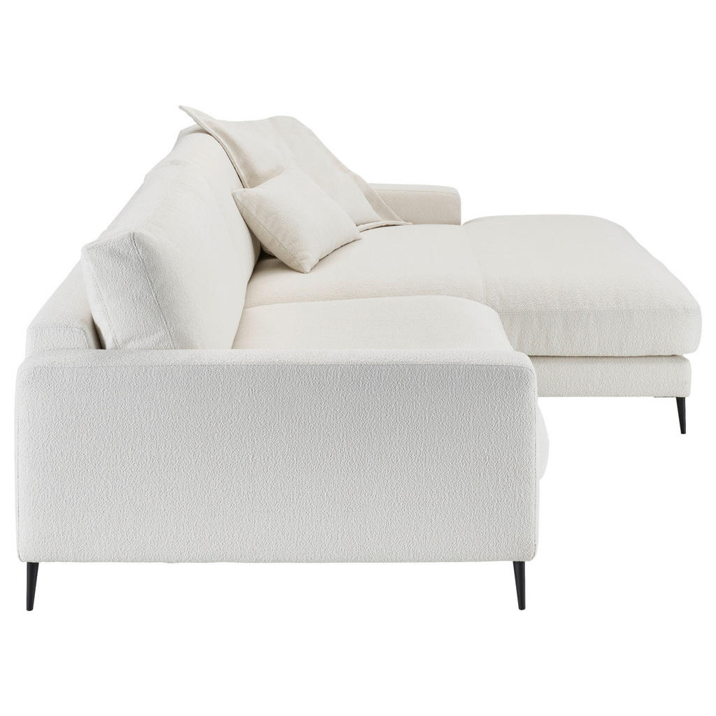 Thumbnail - Pure Home Lifestyle Ecksofa, Weiß, Textil, 4-Sitzer, Ottomane rechts, L-Form, 272x190 cm, Goldenes M, Dgm, Typenauswahl,...