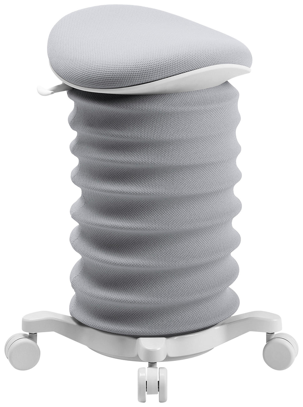 BÜROHOCKER 37,5/58-70/36 cm  - Grauweiß/Weiß, Design, Kunststoff/Textil (37,5/58-70/36cm) - Topstar