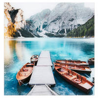 SLIKA NA STAKLU  30/30 cm   - zelena, Prirodno, staklo (30/30cm) - Monee