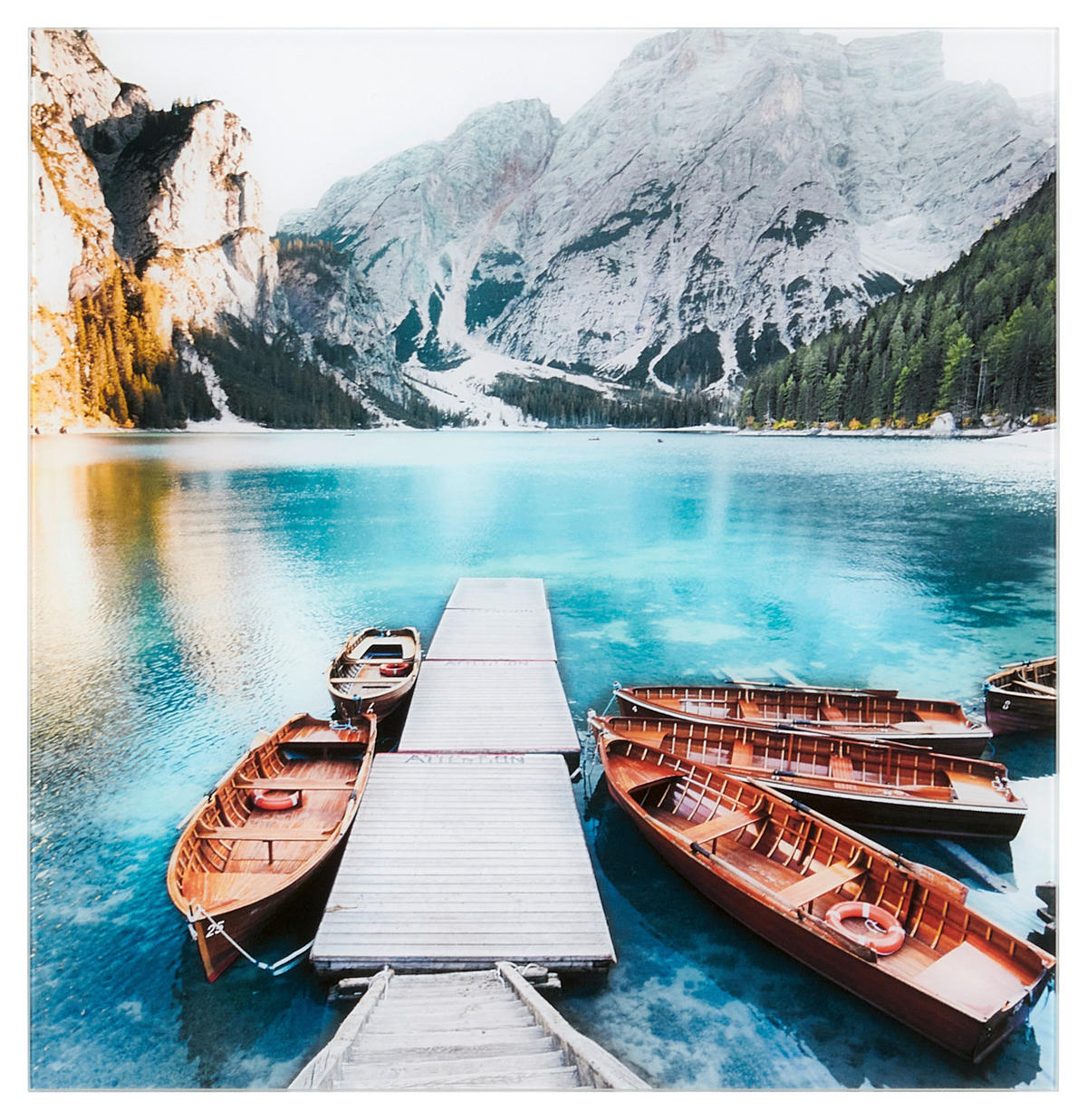 SLIKA NA STAKLU  30/30 cm   - zelena, Prirodno, staklo (30/30cm) - Monee