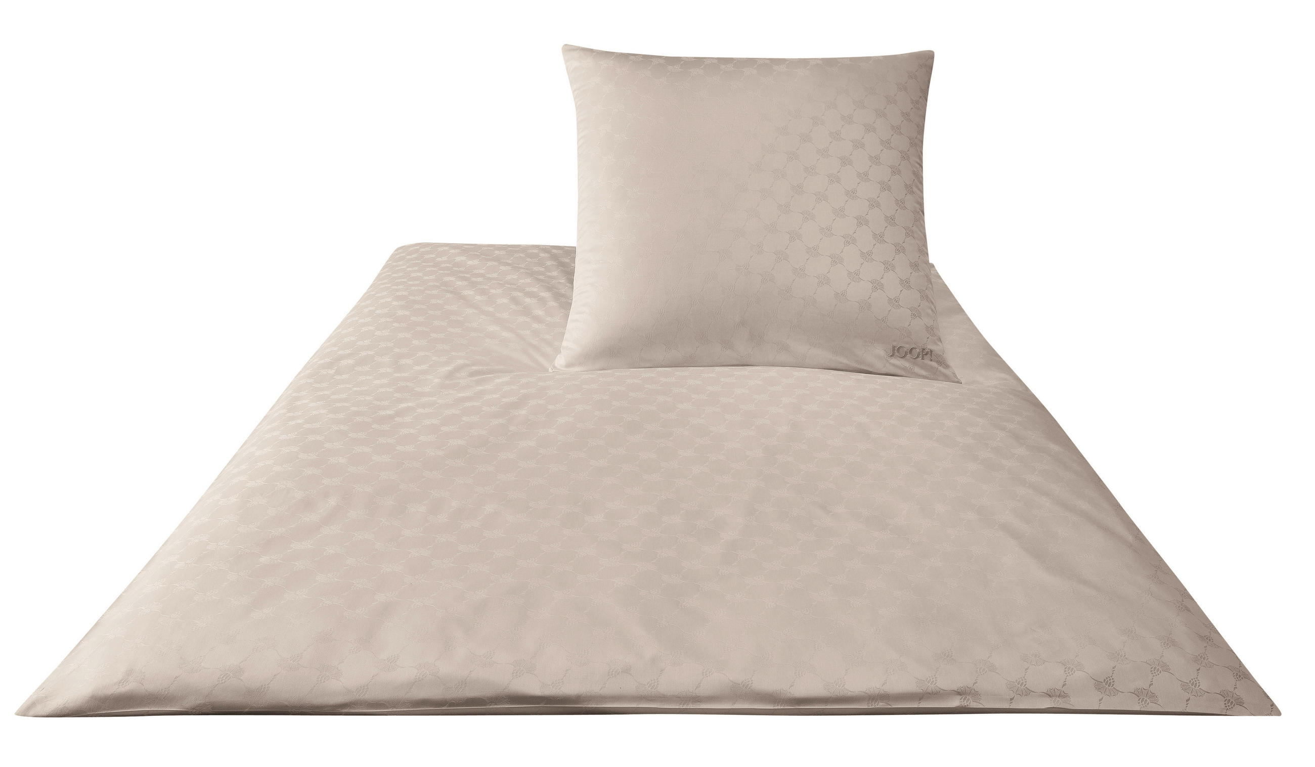 BETTWÄSCHESET Jacquard 160/210 cm  100 cm/65 cm  - Silberfarben, Design, Naturmaterialien/Textil (160/210cm) - Joop!