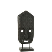 DEKOMASKE - Schwarz, Natur, Holz (17/11/52cm) - Ambia Home