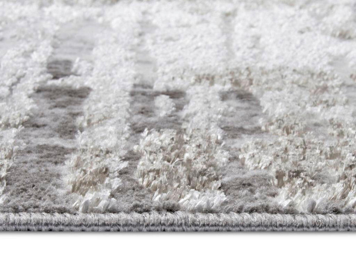 VINTAGE-TEPPICH 200/280 cm Shine Creme, Grau  - Creme/Grau, Design, Kunststoff (200/280cm)