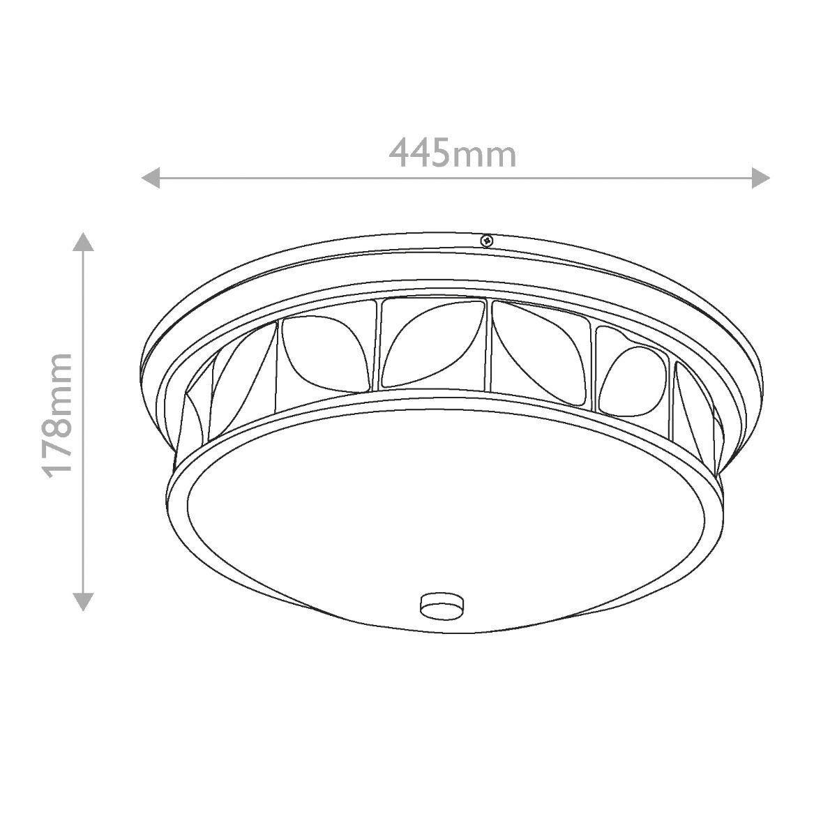 DECKENLEUCHTE Quintiesse 17,8/44,5 cm  - Messingfarben, KONVENTIONELL, Glas/Metall (17,8/44,5cm) - Elstead Lighting