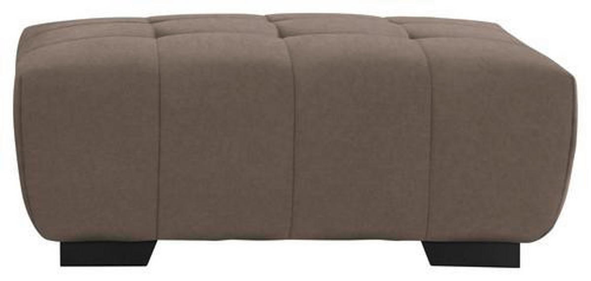 HOCKER in Textil Taupe  - Taupe/Schwarz, Konventionell, Textil/Metall (106/40/72cm) - Hom`in