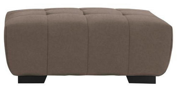 HOCKER in Textil Taupe - Taupe/Schwarz, KONVENTIONELL, Textil/Metall (106/40/72cm) - Hom`in