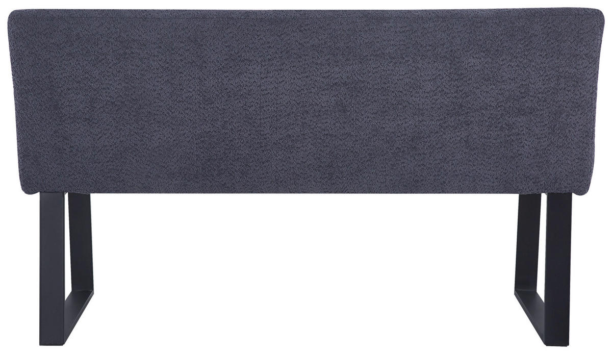 SITZBANK in Metall, Textil Dunkelgrau  - Dunkelgrau/Schwarz, KONVENTIONELL, Textil/Metall (140/83/61cm) - MID.YOU
