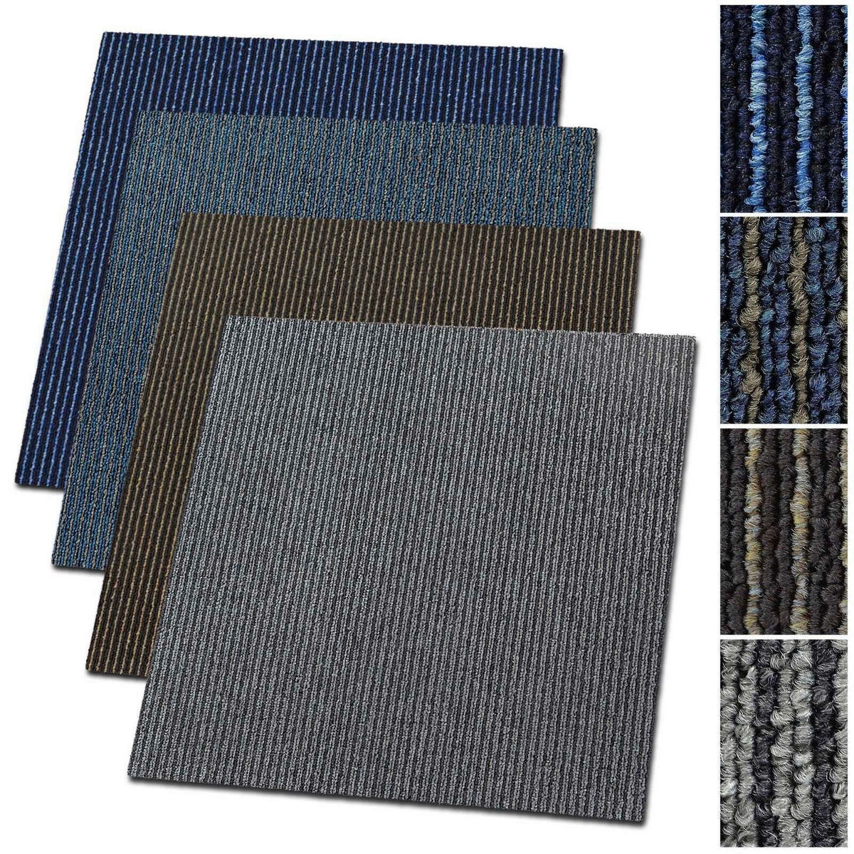 TEPPICHFLIESE - Blau, Basics, Kunststoff/Textil (50/50cm) - Esposa
